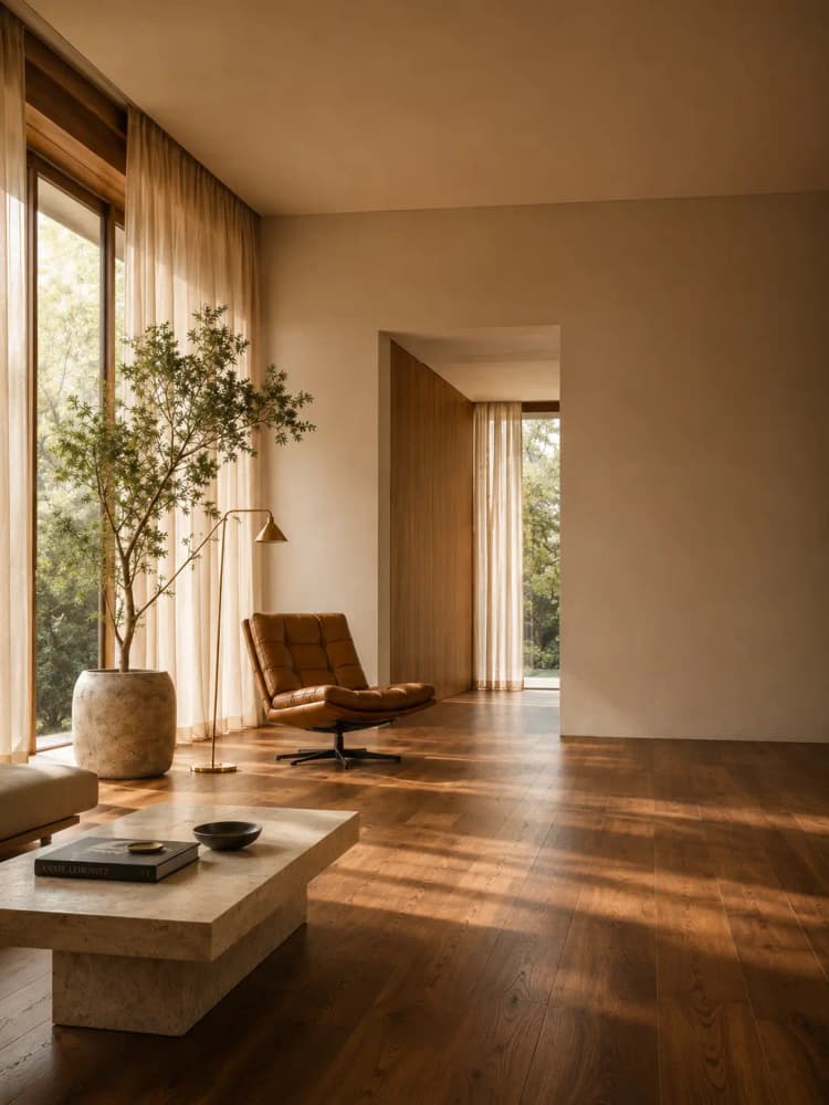 ห้องนั่งเล่นสไตล์โมเดิร์นลักชัวรี ตกแต่งโดย NANTA DECOR กรุงเทพฯ